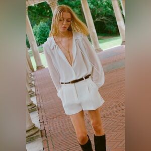 Aritzia Cristabel Blouse Light Birch Size XS